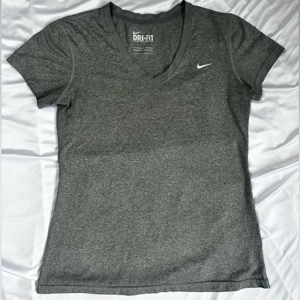 Nike Women's Gray Dri-FIT Tee - Picture 1 of 9
